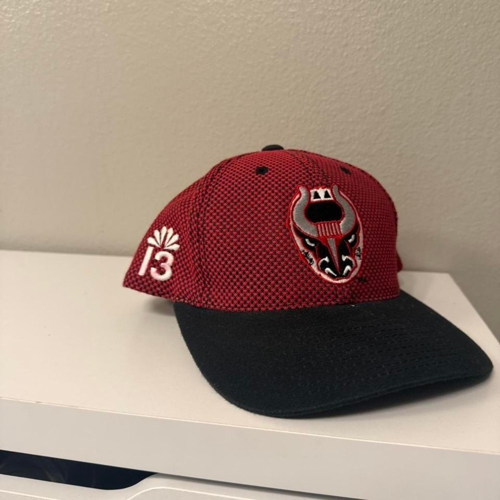 Vintage‎ Birmingham Bulls Nabisco Snapback Hat Red Black - Picture 2 of 5